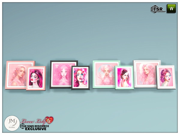 Sims 4 — lovee loly corner table frame by jomsims — Create an enchanting girly space with the Lovee Loly Girly set,