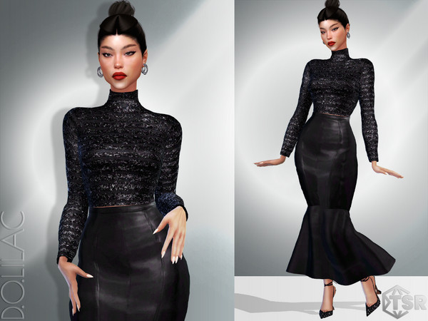 Sims 4 — Leather Skirt [SET] DO073 by DOLilac — Custom thumbnail