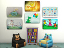 Sims 4 — Kids Corner by spitzmagic — 6 paintings for a Kids corner.