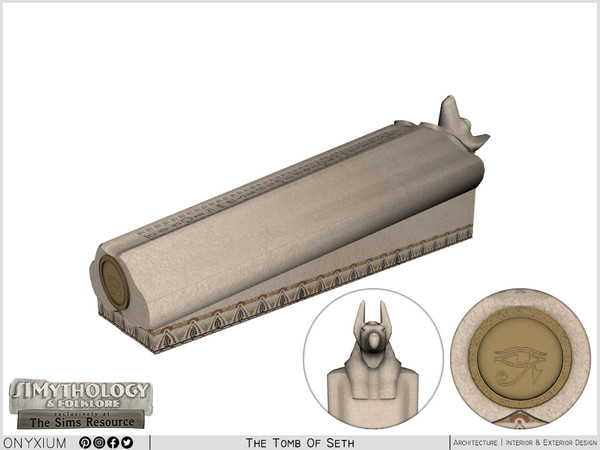 Sims 4 — SIMythology - Sutekh Seth's Coffin by Onyxium — Onyxium@TSR Design Workshop Egyptian Collection - Belong To The