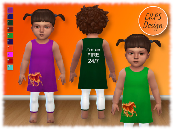 Sims 4 — CRPS Tunic horse.package by Stephanie_Mey1991 — Set of tunics with tights in three Designs and 10 colors each.