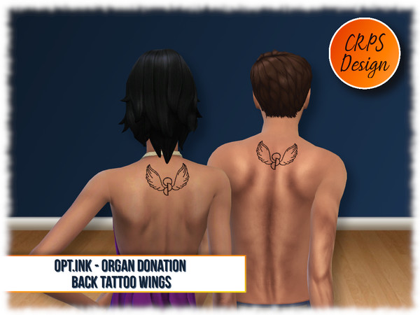 Sims 4 — OptInk Tattoo - wings.package by Stephanie_Mey1991 — This set contains 3 designs of the official Opt.Ink tattoo