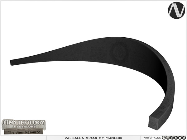 Sims 4 — SIMythology | Valhalla Sacred Inscription Wall by ArtVitalex — Mythological Collection - Belong to 2023 All