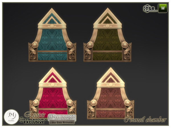 Sims 4 — Simythology Epoisis Council chamber stage background by jomsims — For our simythology theme,