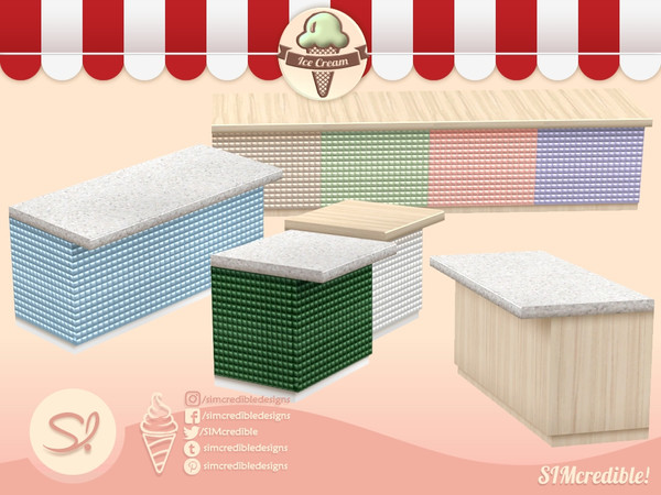 Sims 4 — Gelatteria Counter Island by SIMcredible! — by SIMcredibledesigns.com available exclusively at TheSimsResource 7