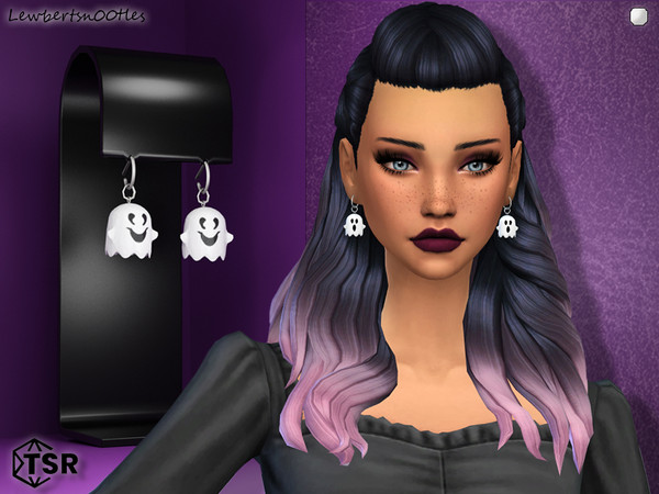 Sims 4 — (Lewbertsn00tles) Darcy Earrings - Adult.package by Lewbertsn00tles — A pair of spooky, 3D ghost earrings. New