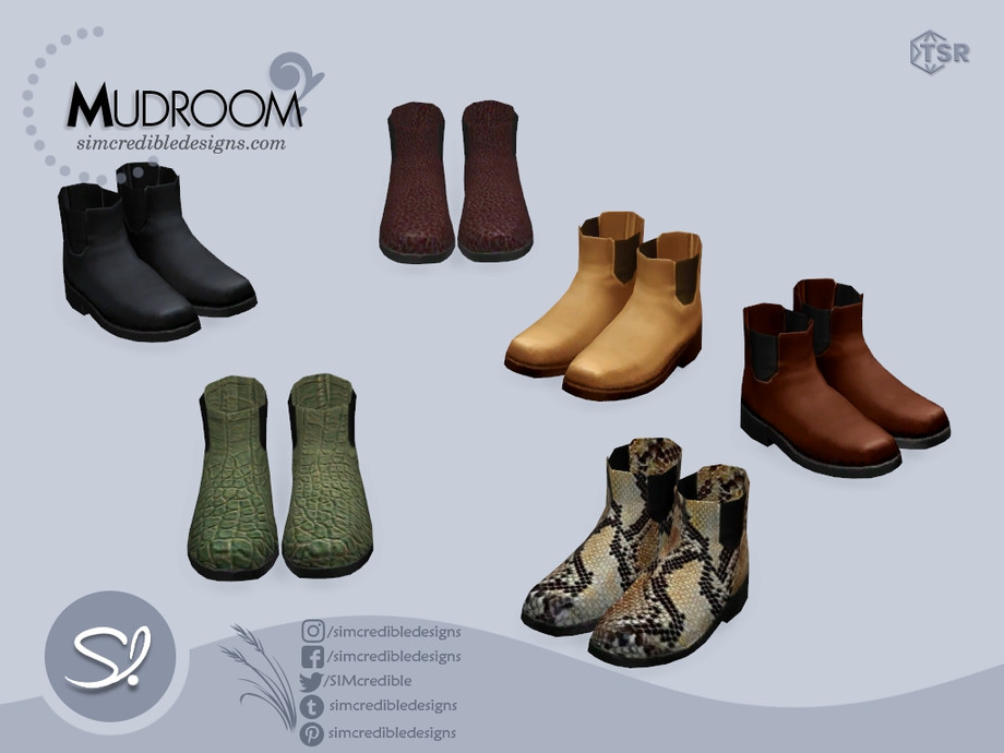 SIMcredible!'s Mudroom Shoe 5 - Ankle Square Toe Boots