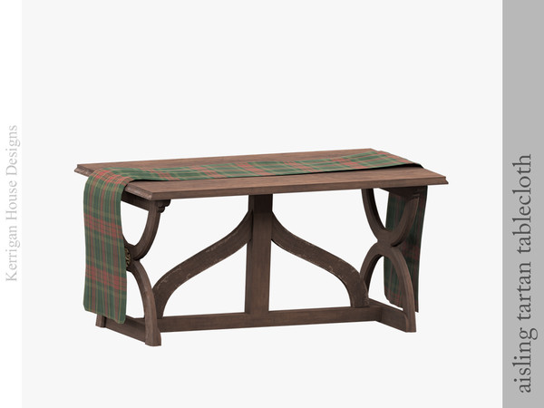 Sims 4 — Aisling Tartan Tablecloth by kerriganhouse — A Celtic themed wedding set.