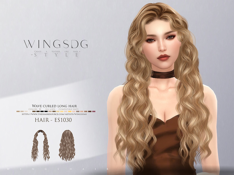 wingssims' WINGS-ES1020-Wave curled long hair