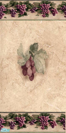 Sims 2 — Grapes 3 by devilishdawn — A border with grapes on a beige paper