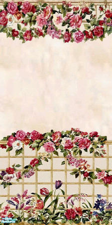 Sims 2 — Floral Trelis Mural by jmartin0808 — 