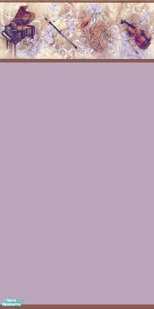 Sims 2 — brustic by skinflin — soft lilac mauve wall music border..trsaa