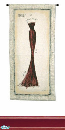 Sims 2 — wall tapestry set - Individual Item by skinflin — silhouette red