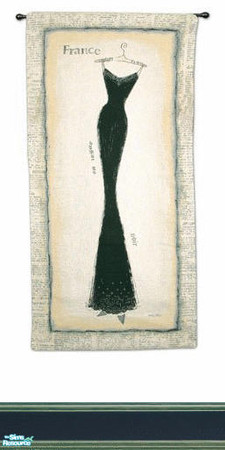 Sims 2 — wall tapestry set - Individual Item by skinflin — silhouette green