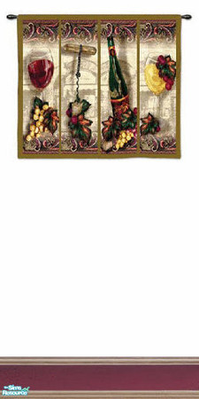 Sims 2 — wall tapestry set - Individual Item by skinflin — nouveau wine