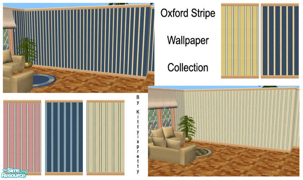 Sims 2 — Oxford Stripe Wallpaper Collection by kittyispretty69 — A beautiful stripe wallpaper collection.