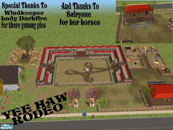 Sims 2 — Yee Haw Rodeo by lollipop6969 — It's a Rodeo!Bring your sims and your dog too!Have a BBQ, listen to the band or