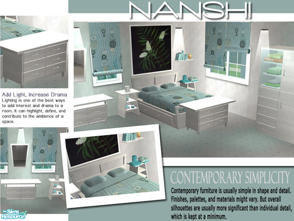 Sims 2 — Moonglow Bedroom Set - Decorative item by Nanshi — In order to use these recolours you will need to download the