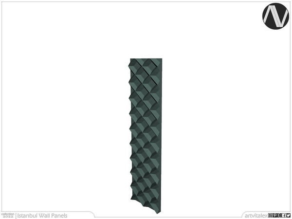 Sims 3 — Istanbul Wall Panel Slice Of Diamond Medium by ArtVitalex — Wall Decor Collection - Belong to 2023 All Rights