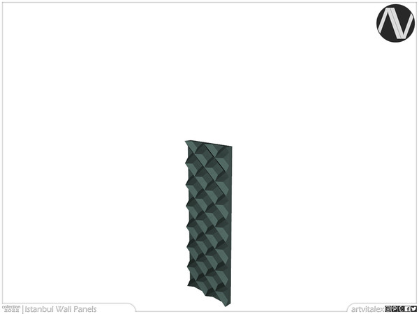 Sims 3 — Istanbul Wall Panel Slice Of Diamond Short by ArtVitalex — Wall Decor Collection - Belong to 2023 All Rights