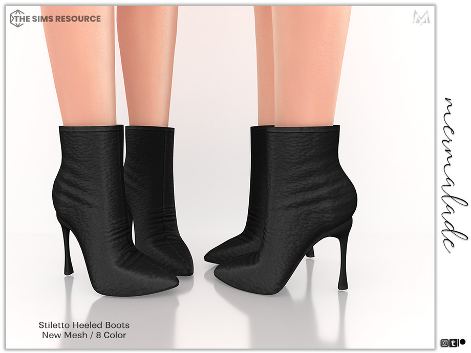 The Sims Resource - Stiletto Heeled Boots S257