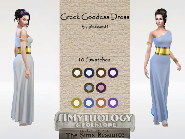 The Sims Resource - Simythology Greek Goddess Dress