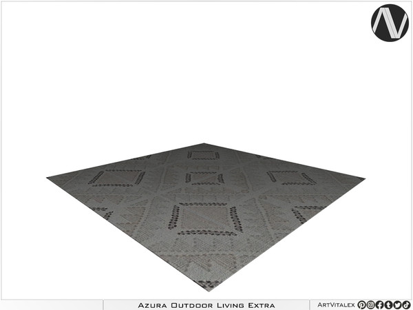 Sims 4 — Azura Rug by ArtVitalex — Outdoor And Garden Collection - Belong to 2023 All Rights Reserved. ArtVitalex@TSR -
