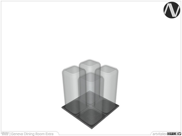 Sims 3 — Geneva Glasses And Tray by ArtVitalex — Dining Room Collection - Belong to 2023 All Rights Reserved.