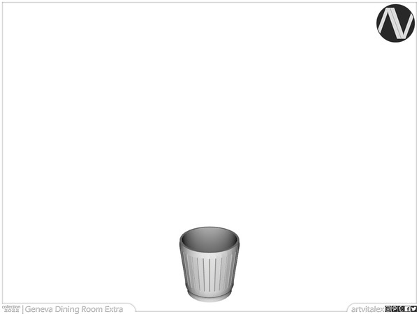 Sims 3 — Geneva Decor Pot by ArtVitalex — Dining Room Collection - Belong to 2023 All Rights Reserved. ArtVitalex@TSR -