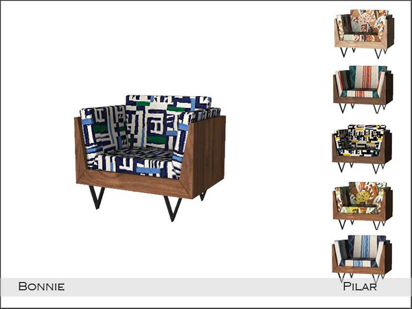 Sims 4 — Pilar Bonnie LivingChair Recolor by Pilar — contemporary furniture and six autumn colours