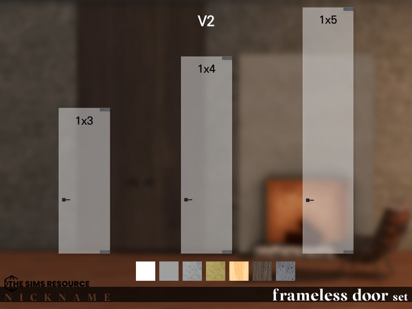 Sims 4 — frameless door set_2x3 V1 by NICKNAME_sims4 — frameless door set 12 package files. frameless door set_1x3 V1