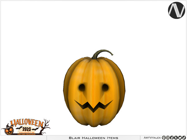Sims 4 — Blair Carved Pumpkin by ArtVitalex — Halloween Collection - Belong to 2023 All Rights Reserved. ArtVitalex@TSR -