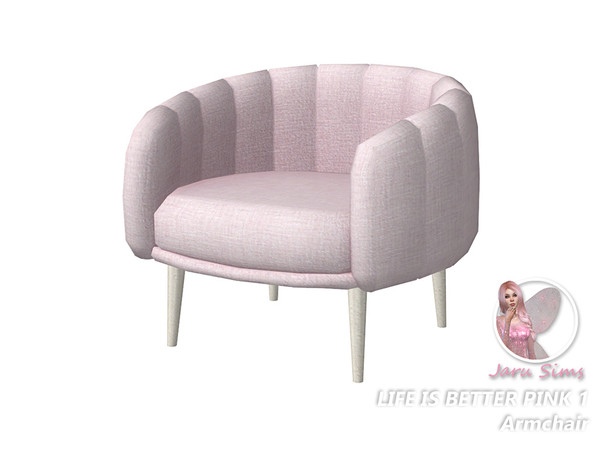 Sims 4 — Life is better pink 1 - Armchair by Jaru_Sims — My first objects for the Sims4. I hope you like them. Have fun!