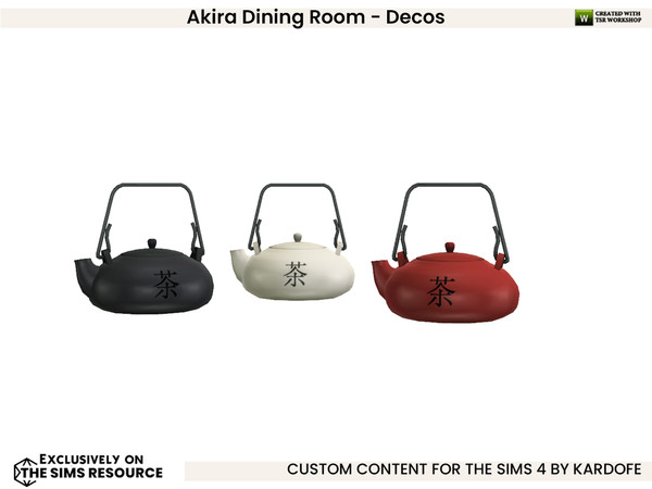 Sims 4 — kardofe_Akira Dining Room_Teapot by kardofe — Second part of the Akira dining room, in this second part you will
