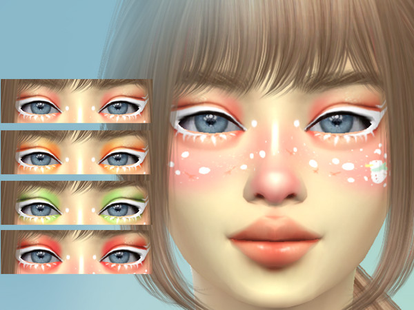Sims 4 — Winter Makeup - Eyeshadow by LaKitten — Glittery eyeshadow in different colors