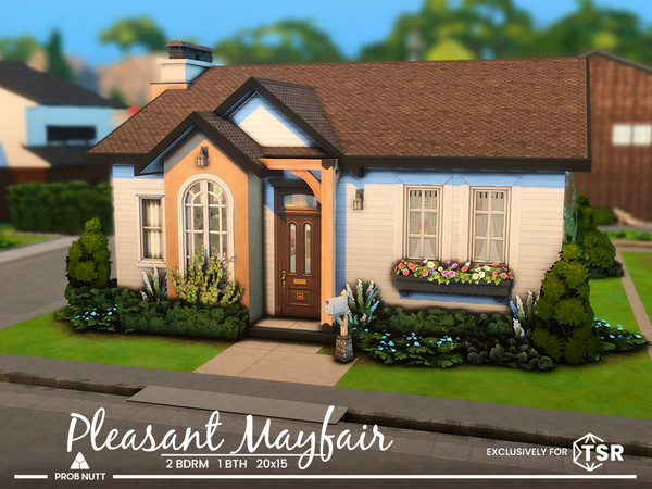 Sims 4 — Pleasant Mayfair by ProbNutt — Pleasant Mayfair is a charming split-entry home nestled in a peaceful