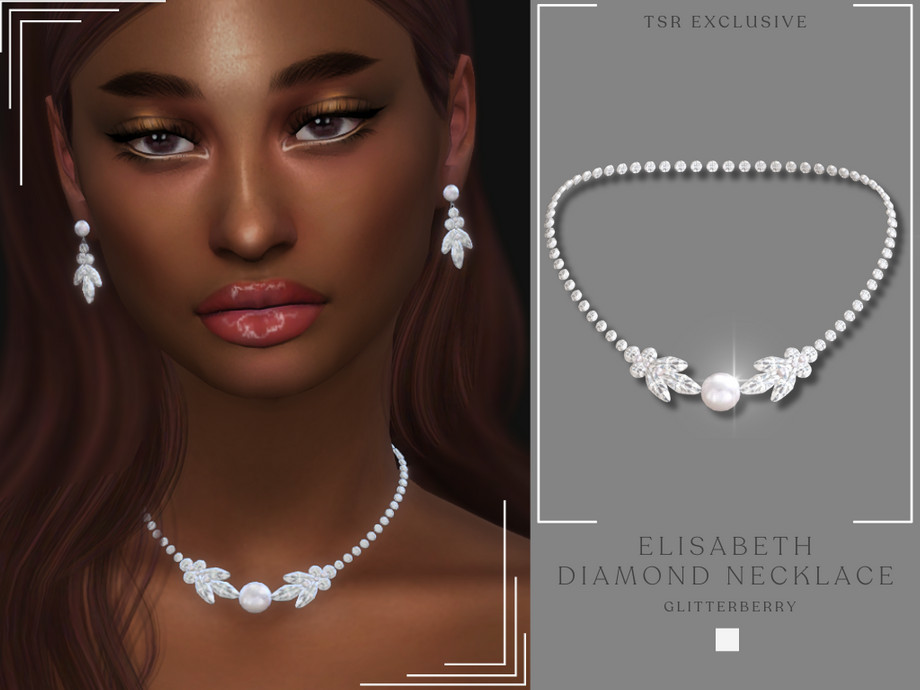 The Sims Resource - Elisabeth Diamond Necklace