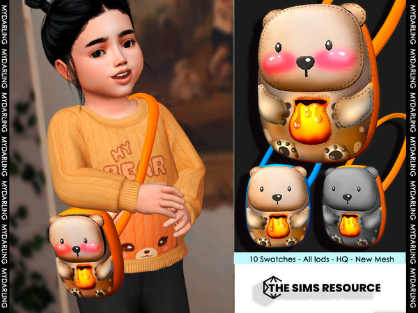 Sims 4 — emily bear bag v3 toddler by Mydarling20 — new mesh