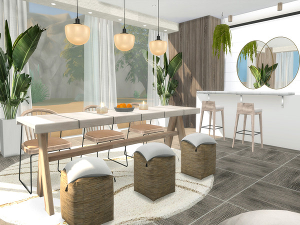 Sims 4 — Nivila Diningroom by Suzz86 — Nivila is a fully furnished and decorated diningroom. Size 8x8 Value $ 12,600