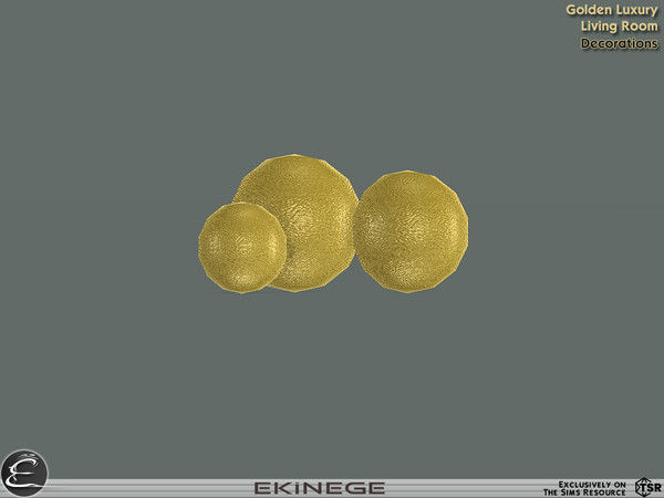 Sims 4 — Golden Luxury Living Room - Decorative Balls by ekinege — The decoration objects of the Golden Luxury Collection