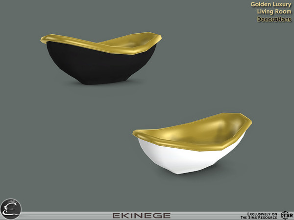 Sims 4 — Golden Luxury Living Room - Decorative Bowl by ekinege — The decoration objects of the Golden Luxury Collection