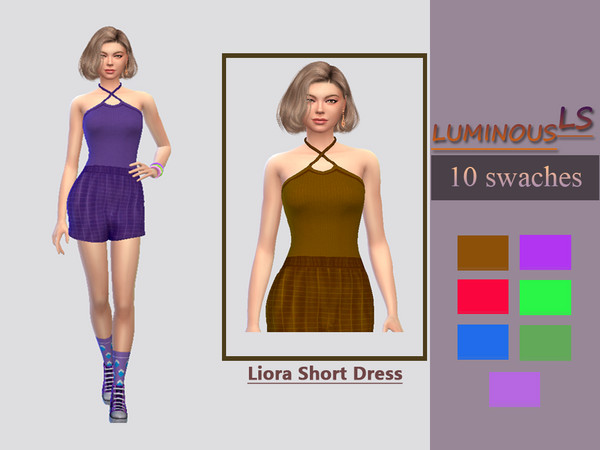 Sims 4 — Liora Short Dress by LuminousLS — -New mesh-