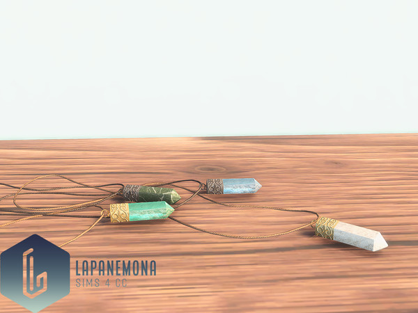 Sims 4 — Crystal necklace - Harmony set by Lapanemona — This set looked very differently in my head when I started to