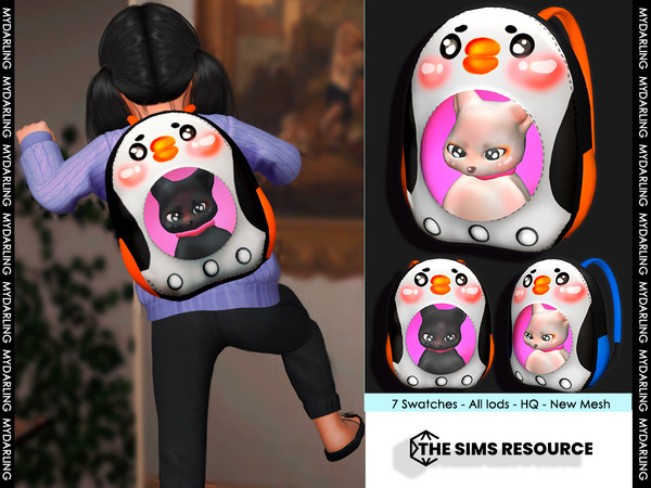 Sims 4 — Cat Carrier Backpack Toddler by Mydarling20 — new mesh