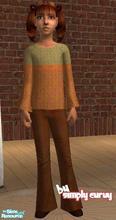 Sims 2 — Cozy Autumn Sweater by SIMplyCurvy — A cute, comfy sweater and pants for Autumn. Thanks to faeriegurl for the