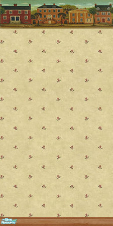 Sims 2 — am_fallwalls_07 by Cruella — Folkart house theme. Wallpapers done in beautiful fall colors and themes.