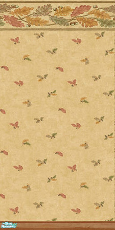 Sims 2 — am_fallwalls_04 by Cruella — Acorn leaf with leaves boarder. Wallpapers done in beautiful fall colors and