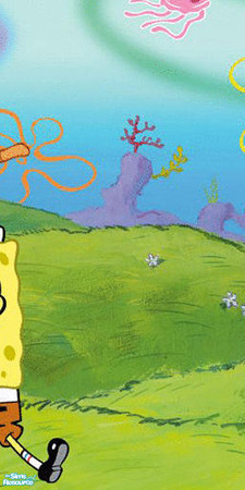 Sims 2 — Spongebob Wallpaper No 4 middle by huntress2005 — Part of Spongebob Wallpaper Set 1 made by huntress