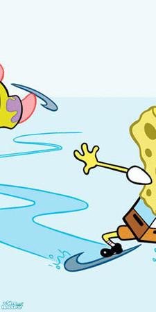 Sims 2 — Spongebob Wallpaper No 3 middle by huntress2005 — Part of Spongebob Wallpaper Set 1 made by huntress