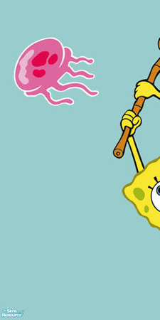 Sims 2 — Spongebob Wallpaper No 1 left by huntress2005 — Part of Spongebob Wallpaper Set 1 made by huntress
